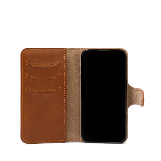 Leather MagSafe Folio Case Wallet with Grip for iPhone 14 Series