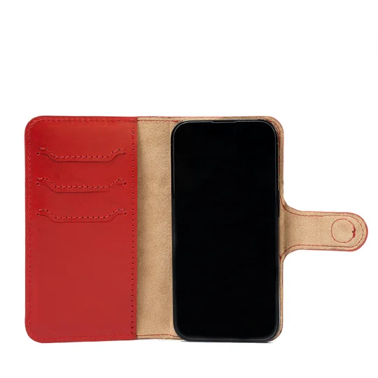 Leather MagSafe Folio Case Wallet with Grip for iPhone 14 Series