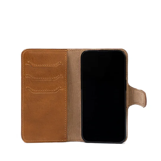 Leather MagSafe Folio Case Wallet with Grip for iPhone 14 Series