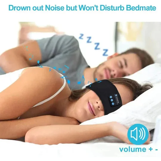 Bluetooth Sleep Headband – Wireless Headphones, Built-In Speakers, Comfortable Fabric, 10-Hour Batte