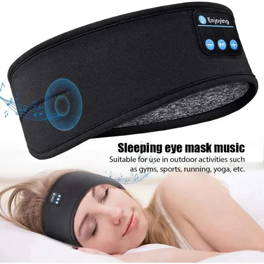 Bluetooth Sleep Headband – Wireless Headphones, Built-In Speakers, Comfortable Fabric, 10-Hour Batte
