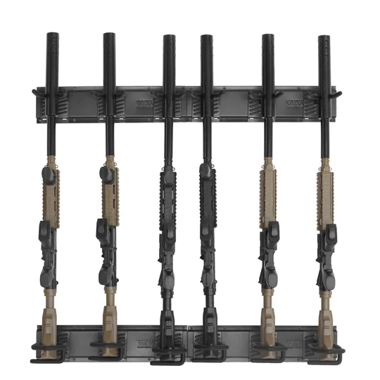 VEVOR Gun Rack, Indoor Gun Rack Wall Mount, 6-Slot Vertical Rifle Shotgun Gun Rack, 180 lb Heavy Dut