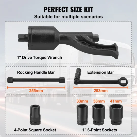VEVOR Torque Multiplier, 1 Inch Drive Lug Nut Wrench/Multiplier Heavy Duty Torque Multiplier Wrench 