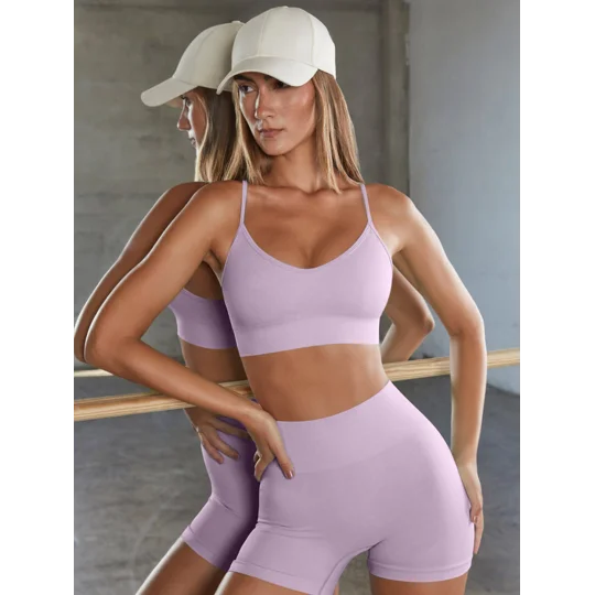 Crisscross Spaghetti Strap Active Bra