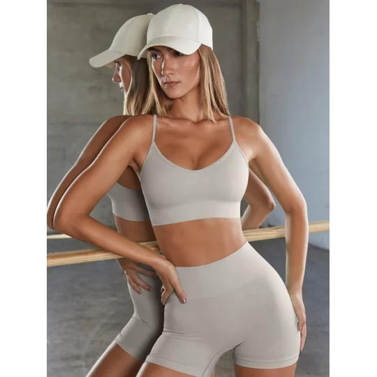 Crisscross Spaghetti Strap Active Bra