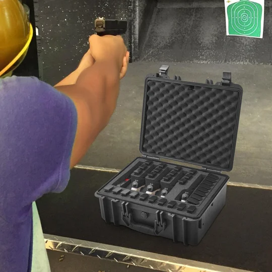 VEVOR Hard Pistol Cases with Pre-cut PU Foam, Waterproof & Dustproof Hard Gun Case for 1 Pistol, 18.