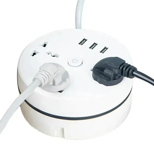 EU Plug AC Outlet Smart Home Power Strip – Multipurpose Electrical Extension Cord with USB Ports & F