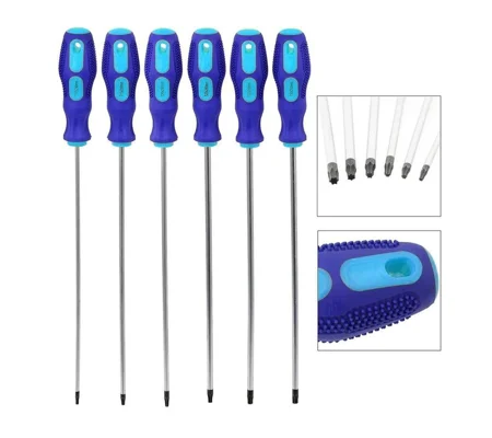 Star Screwdriver Set Extra Long Magnetic Torx T10-T30, 6Pc 360mm
