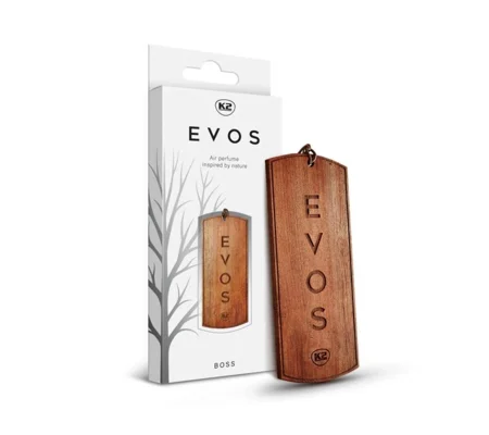 K2 EVOS BOSS Wooden Hanger Car Air Freshener - Elegant Rose, Argan & Patchouli