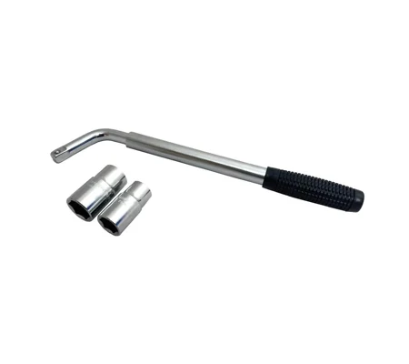 Extendable Wheel Wrench - Anti-Slip Handle with Reversible Drive Sockets
