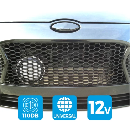 Universal 12V Low Tone Disc Horn - 110dB with Fly Lead & Bracket