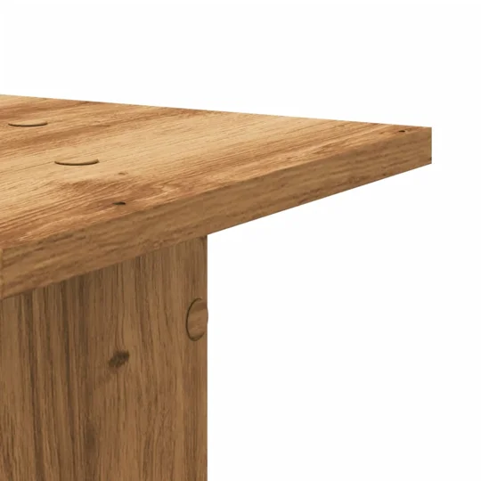 vidaXL Speaker Stands 2 pcs Artisian Oak 11.8x11.8x37.4" Engineered Wood