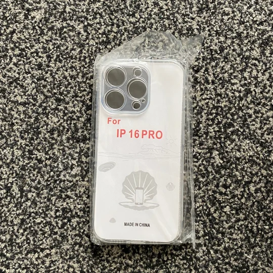 Soft TPU Clear Case with Dust Plug - For iPhone 16 Pro