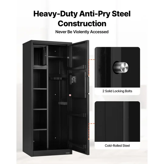 VEVOR 4 Gun Safe, Long Gun Cabinet for Rifles and Pistols, Quick Access Rifle Safe with 3 Ammo Slots