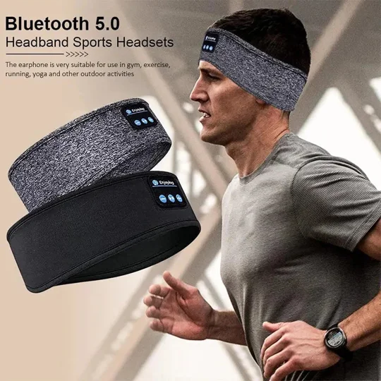 Bluetooth Sleep Headband – Wireless Headphones, Built-In Speakers, Comfortable Fabric, 10-Hour Batte