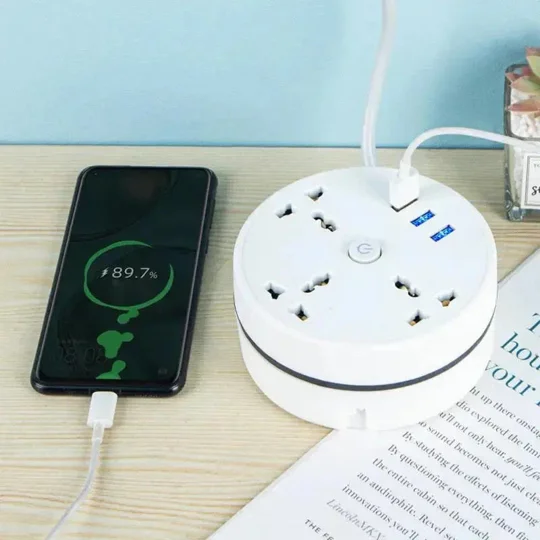 EU Plug AC Outlet Smart Home Power Strip – Multipurpose Electrical Extension Cord with USB Ports & F