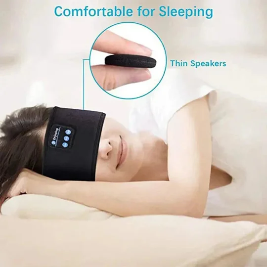 Bluetooth Sleep Headband – Wireless Headphones, Built-In Speakers, Comfortable Fabric, 10-Hour Batte