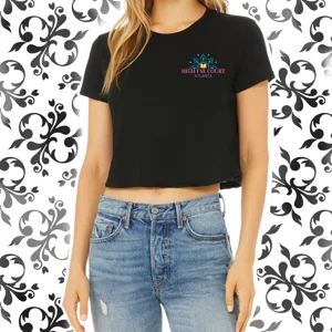 Crown & Sword, Glitter & Glow: Adult Cropped TShirt (Bella+Canvas)