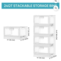 Vtopmart (4 bin stackable foldable drawer)