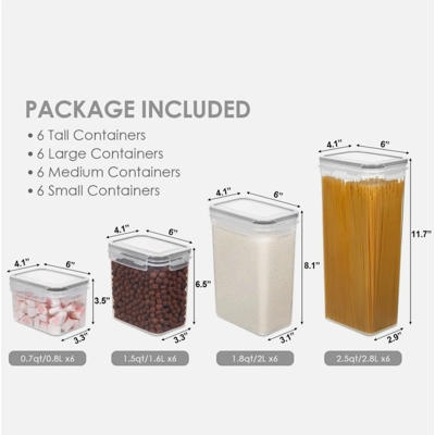 Vtopmart Airtight Food Storage Containers with Lids, 24 pc..