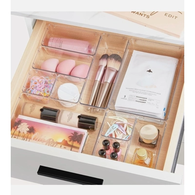 VTOPMART 25 PCS Desk Drawer Organizers Set 4 Size Plastic ..