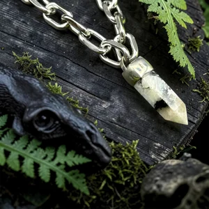 Witchy Moonstone Chunky Crystal Pendant Necklace