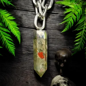Unakite Chunky Crystal Pendant Necklace