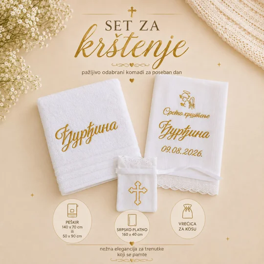 Platno za krštenje od srpskog platna