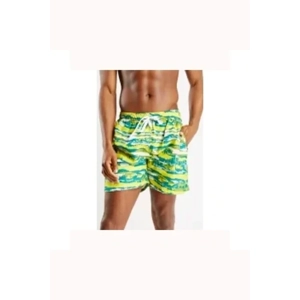 Scattered Print Swim Trunks Lime/Green/Multi | XXXL