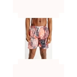 Tie Dyed Mens Swim Shorts Coral/Multi | XXXL