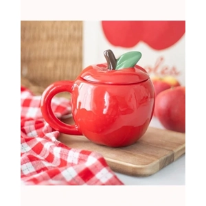 Apple Shaped Lidded Mug