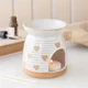 Beige Heart Print Oil Burner