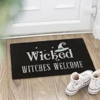 Black Wicked Witches Welcome Door..
