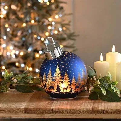 Blue Bauble Light-Up Decoration