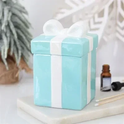 Blue Christmas Present Oil Burner