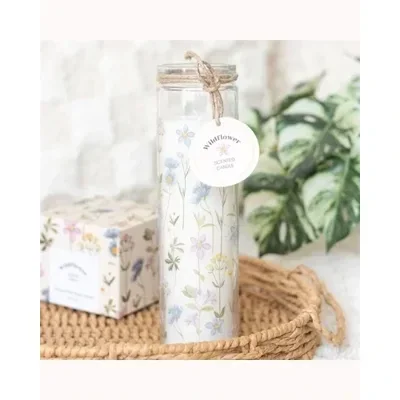 Floral Print Wildflower Tube Candle