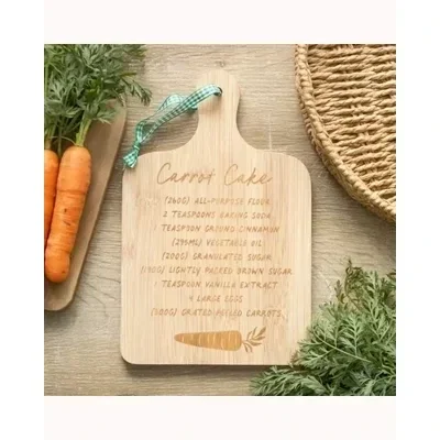 Carrot Cake Recipe Bamboo Serving Board