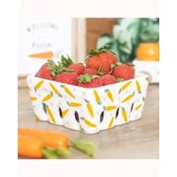 Carrot Patch Ceramic Berry Basket
