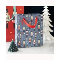 Blue Nutcracker Print Gift Bag