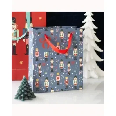 Blue Nutcracker Print Gift Bag
