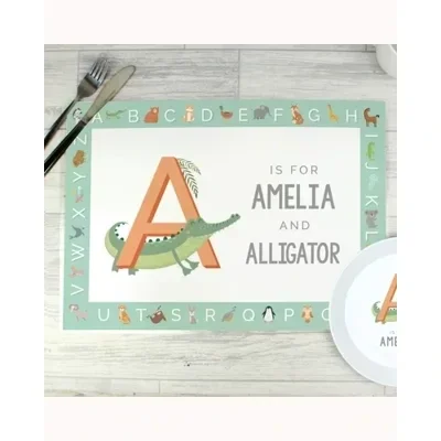 Personalised Animal Alphabet Placemat