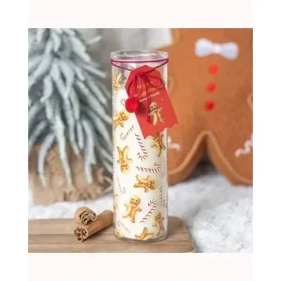 Candy Cane Warm Gingerbread Tube Candle