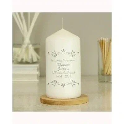 Personalised Sentiments Pillar Candle