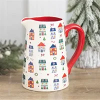 Christmas Street Print Ceramic Fl..