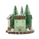Triple Wooden House Tabletop Decoration