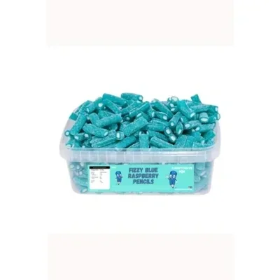 Fizzy Blue Raspberry Pencils Tub 600g