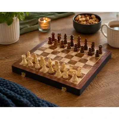 Foldable Wooden Chess Set