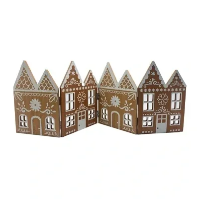 Folding Wooden Gingerbread House Decoration
