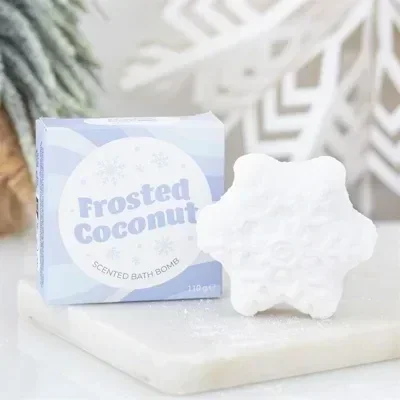 Frosted Coconut Snowflake Bath Bomb