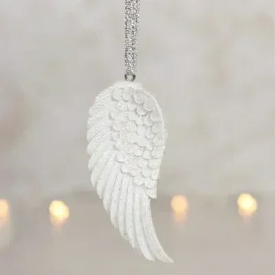 Glitter Angel Wing Hanging Decoration